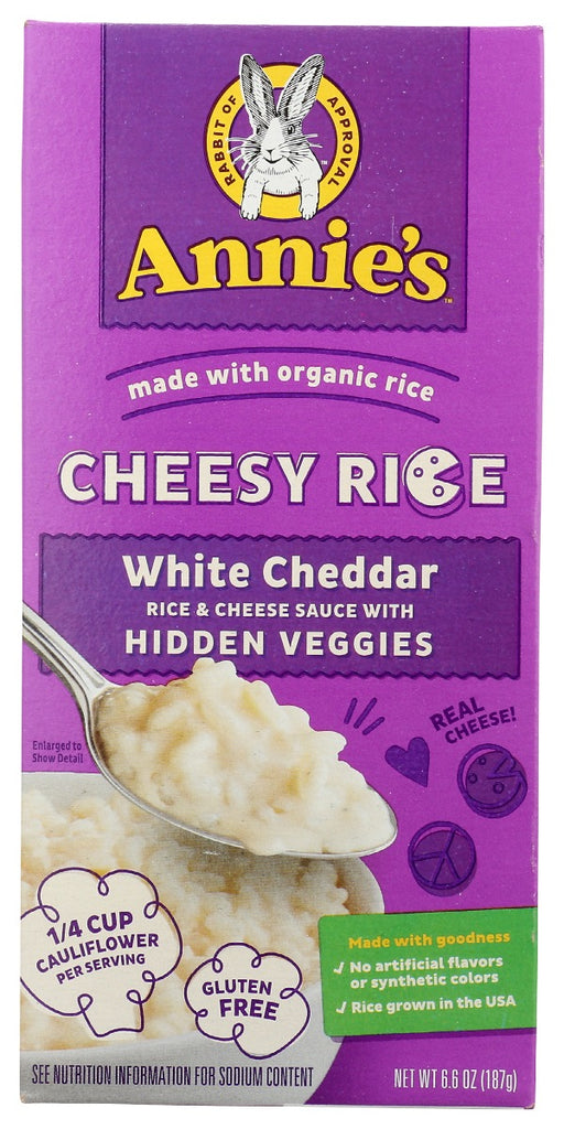 ANNIES HOMEGROWN: Rice Cheesy White Cheddar, 6.6 oz