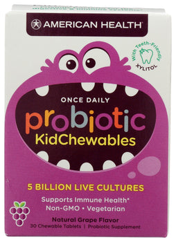 AMERICAN HEALTH: Probiotic Kid Grape Chew, 30 ea