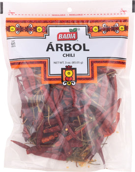 BADIA: Chili Pods Arbol, 3 oz