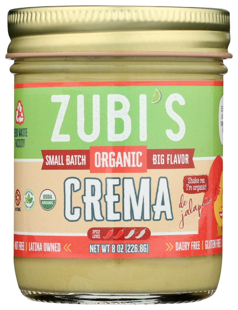 ZUBIS: Dip Crema Jalapeno Org, 8 oz