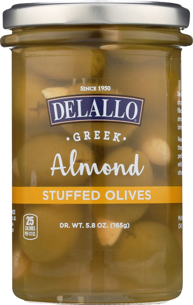 DELALLO: Olives Almond Stuffed, 5.82 oz