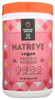 NATREVE: Vegan Prtn Pwdr Strwb Shr, 675 gm