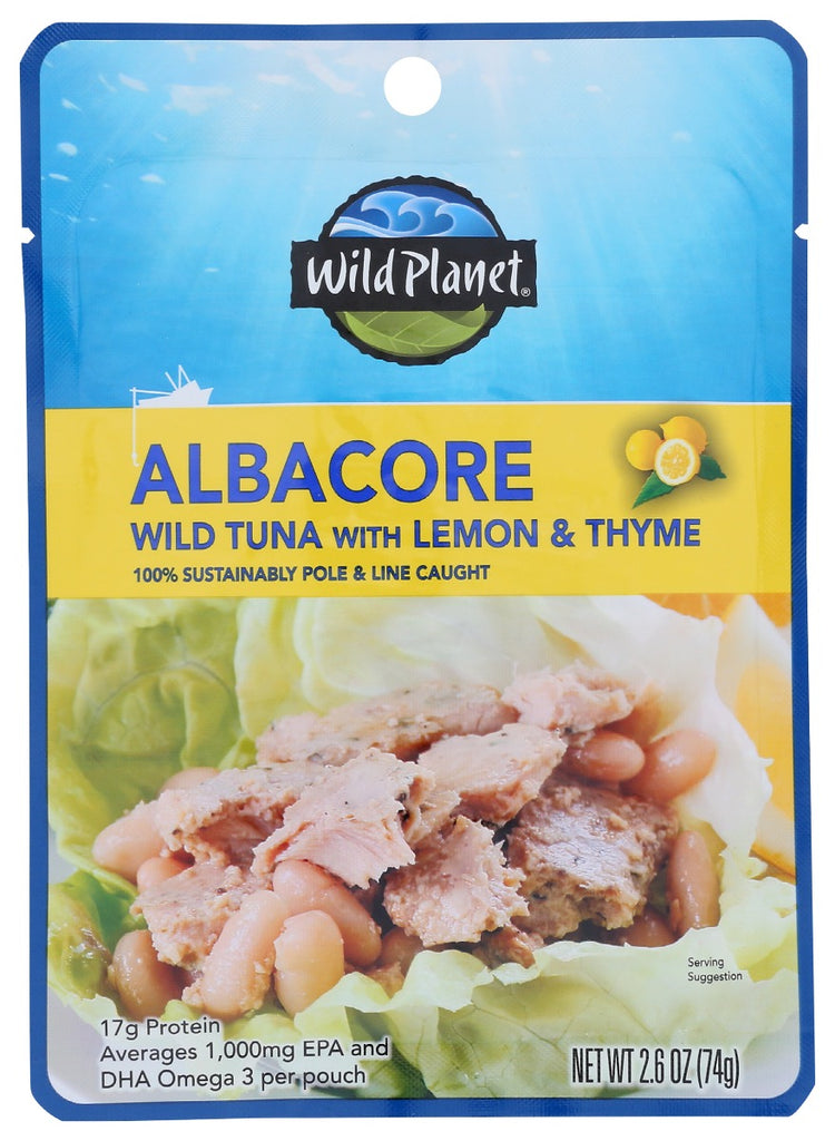 WILD PLANET: Pouch Albacore Lmn Thyme, 2.6 oz