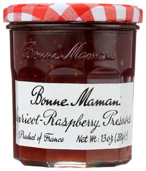 BONNE MAMAN: Preserve Aprct Rspbrry, 13 oz