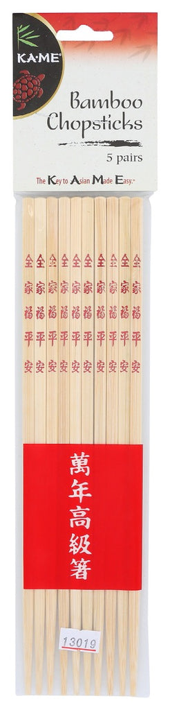 KA ME: Bamboo Chop Stck Pair, 5 pc