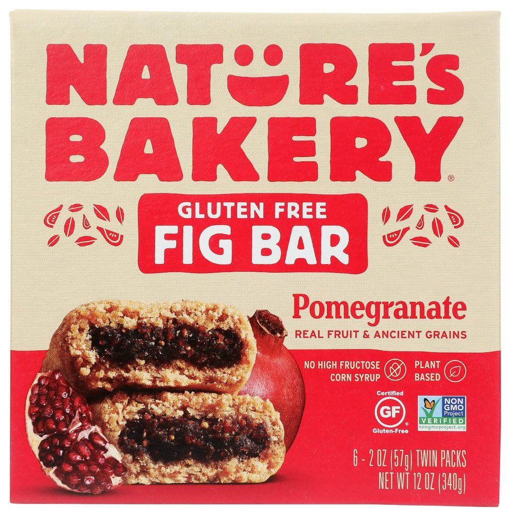 NATURES BAKERY: Bar Fig Gf Pomgrante 6Ct, 12 oz