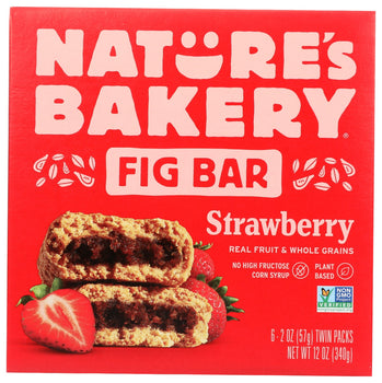 NATURES BAKERY: Bar Fig Ww Strwbrry 6Ct, 12 oz