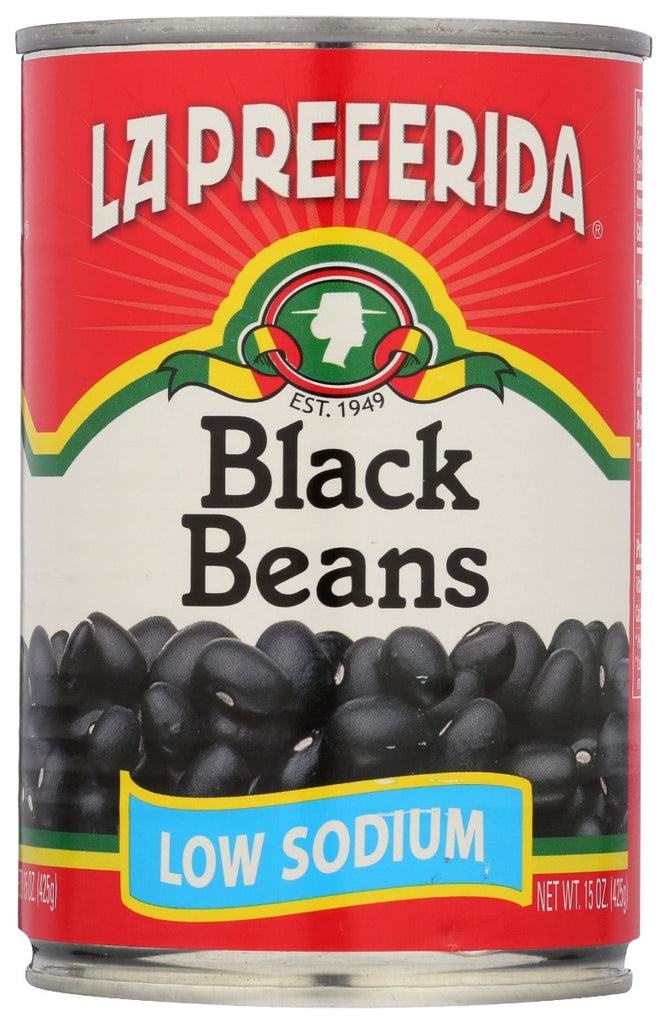 LA PREFERIDA: Bean Blk Low Sodium, 15 oz