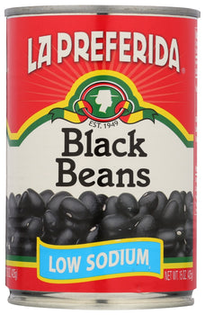 LA PREFERIDA: Bean Blk Low Sodium, 15 oz