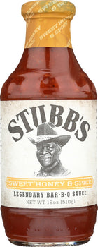 STUBBS: Sauce Bbq Swt Hny Spice, 18 oz