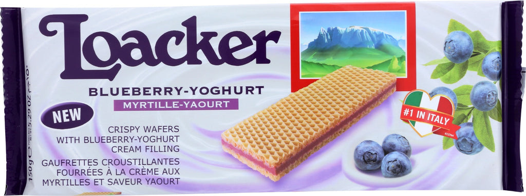 LOACKER: Wafer Yogurt Blueberry, 5.29 oz