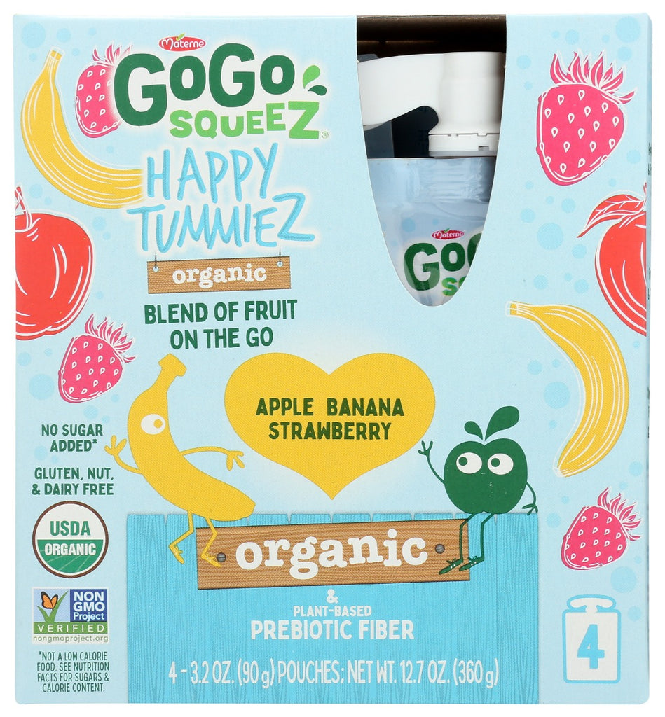 GOGO SQUEEZ: Happy Tummiez Ban 4Pk Prb, 12.8 oz