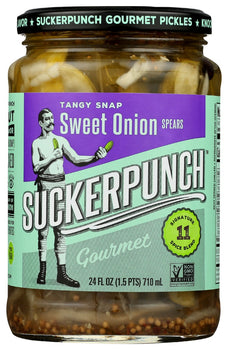 SUCKERPUNCH: Pickle Spears Sweet Onion, 24 oz