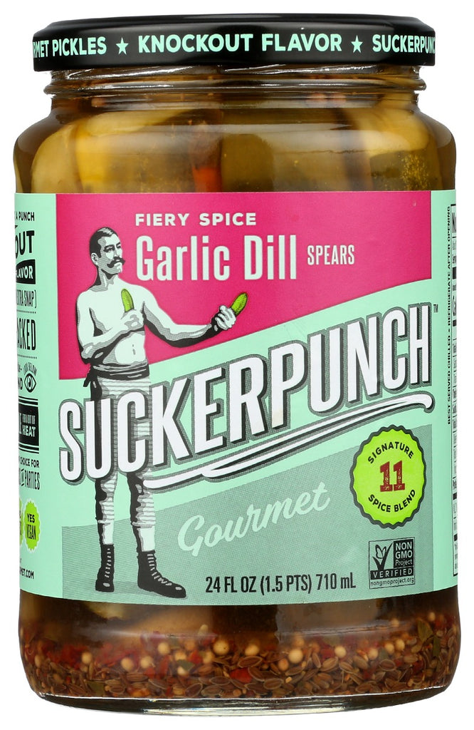 SUCKERPUNCH: Pickle Sprs Grlc Dill Fire, 24 oz