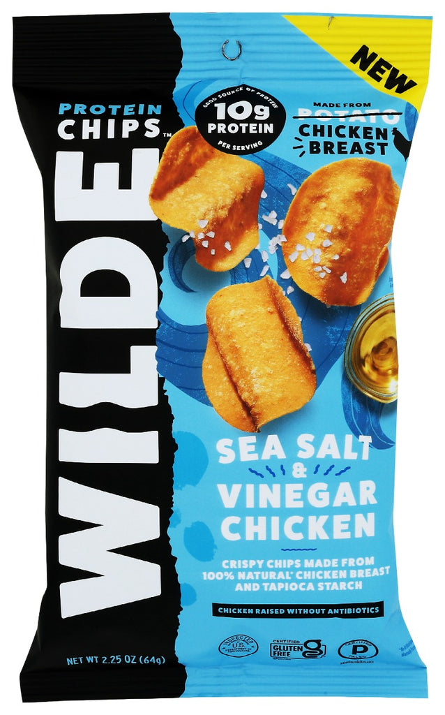 WILDE SNACKS: Chips Chicken Ssalt Vngr, 2.25 oz