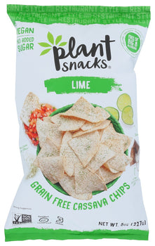 PLANT SNACKS BRAND: Chips Lime, 8 oz