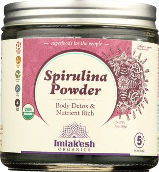 IMLAKESH ORGANICS: Powder Spirulina Org Raw, 7 oz