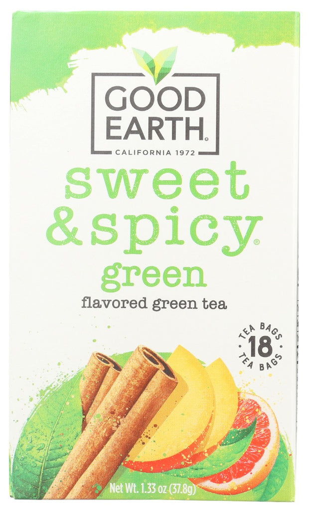 GOOD EARTH: Tea Green Sweet & Spicy, 18 bg