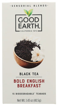 GOOD EARTH: Tea Sensorial Engl Bfast, 15 bg