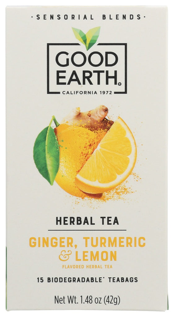 GOOD EARTH: Tea Sensorial Trmrc Lmn, 15 bg