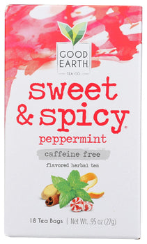 GOOD EARTH: Tea Swt Spicy Peppermint, 18 bg