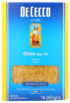 DE CECCO: Pasta Orzo, 16 oz