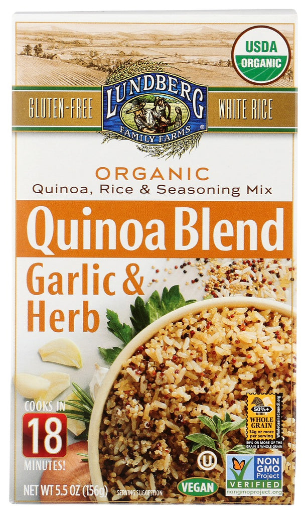 LUNDBERG: Quinoa Wht Rce Glc Hrb En, 5.5 oz