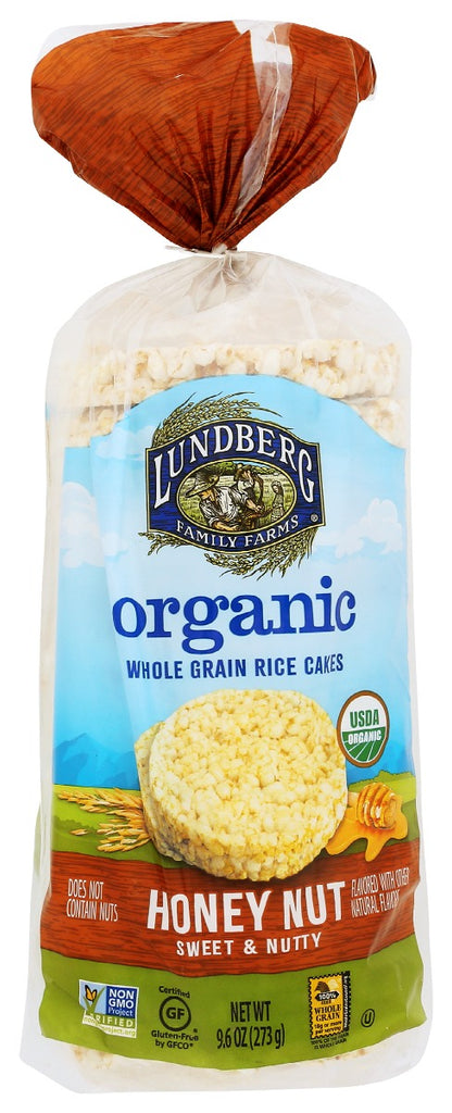 LUNDBERG: Rice Cake Honey Nut Org, 9.6 oz