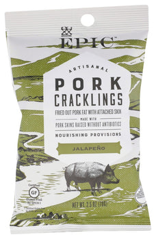 EPIC: Pork Cracklings Jalapeno, 2.5 oz