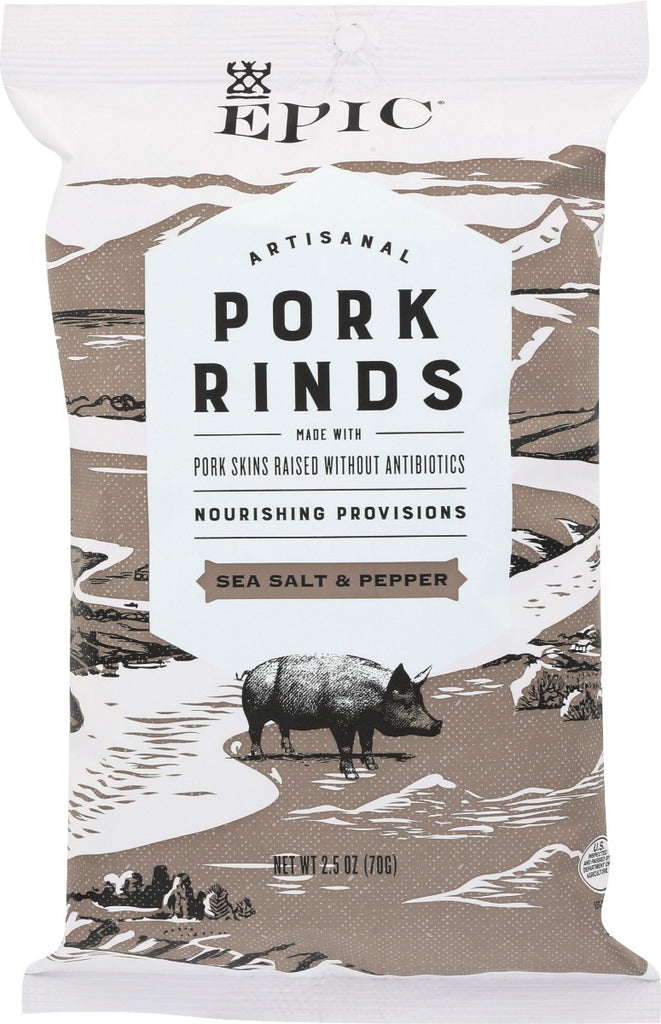 EPIC: Pork Rind Sea Slt Ppr, 2.5 oz