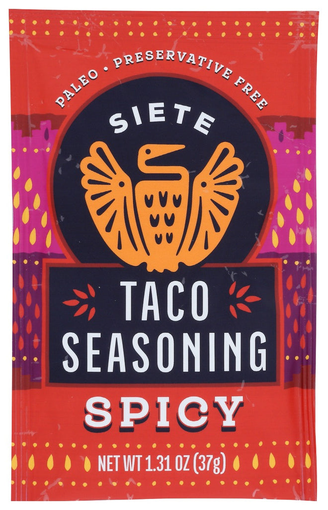 SIETE: Seasoning Taco Spicy, 1.3 oz