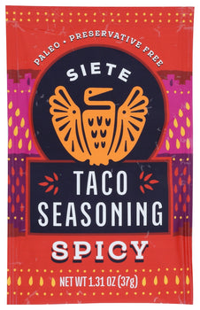 SIETE: Seasoning Taco Spicy, 1.3 oz