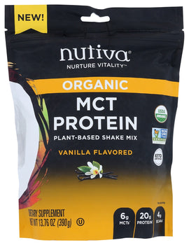 NUTIVA: Mct Plant Prtn Pwdr Vnla, 13.76 oz