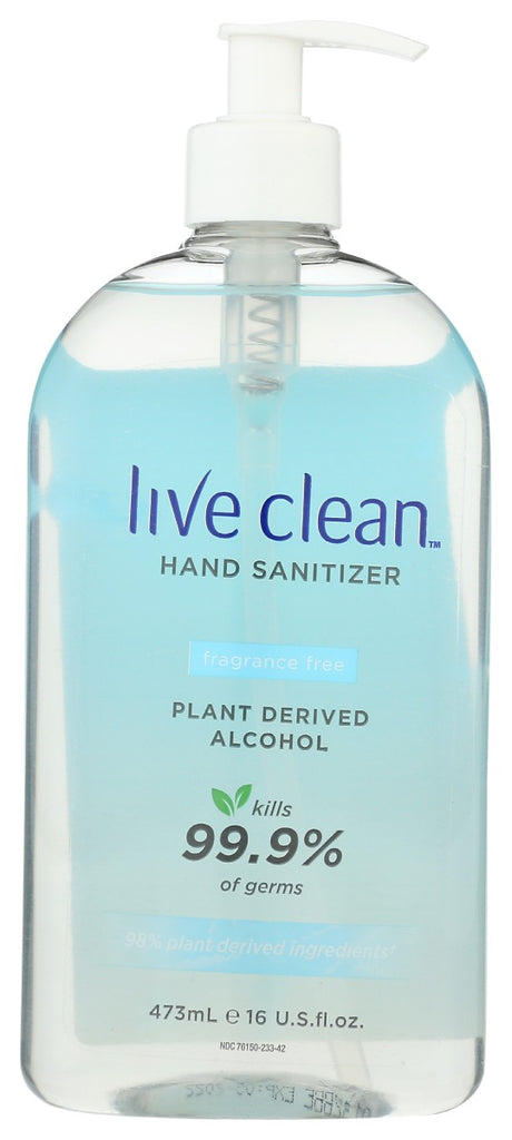 LIVE CLEAN: Sanitizer Hand Frag Free, 16 oz