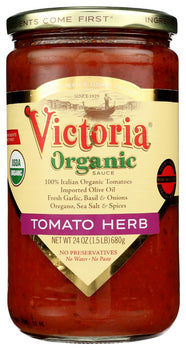 VICTORIA: Sauce Tmto Herb Org, 24 oz