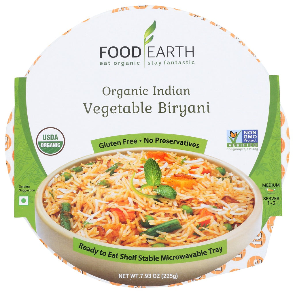 FOOD EARTH: Entree Veg Biryani, 7.93 oz