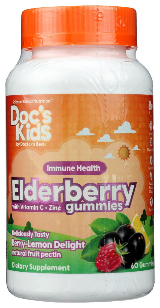 DOCTORS BEST: Kids Eldrbry Vitc Zinc Gu, 60 un