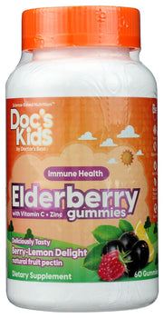 DOCTORS BEST: Kids Eldrbry Vitc Zinc Gu, 60 un