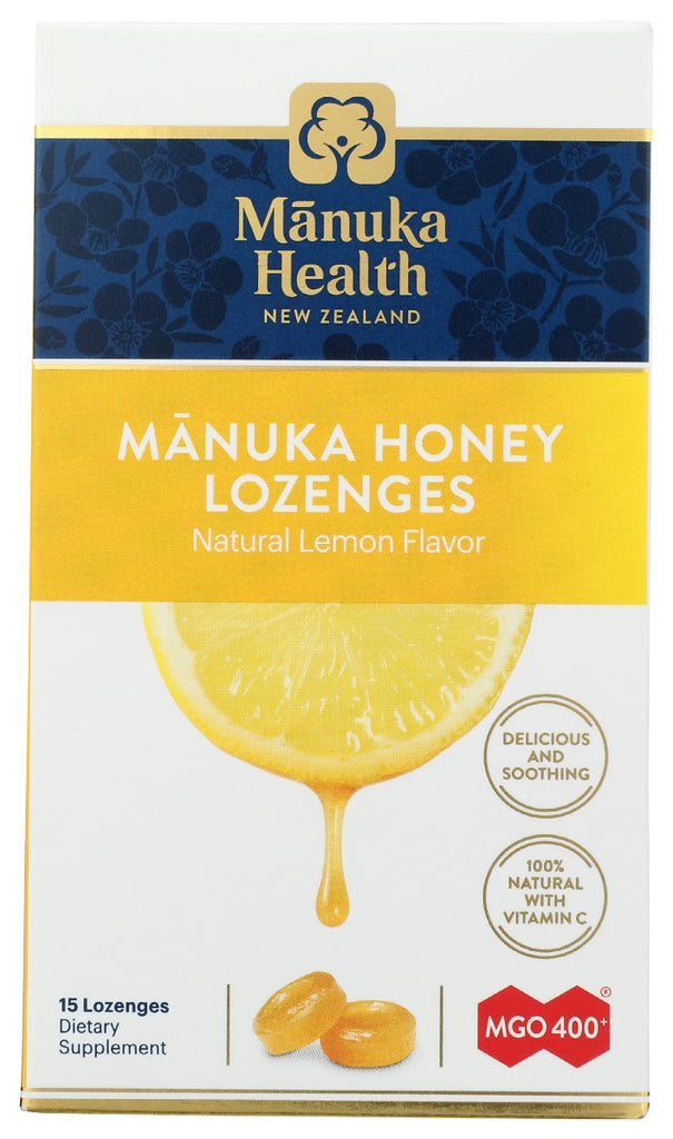 MANUKA HEALTH: Lozenge Hny & Lemon, 15 pc