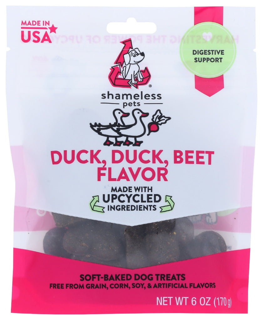 SHAMELESS PETS: Treat Dog Duck Duck Beet, 6 oz