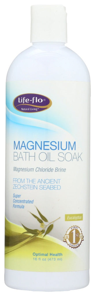 LIFE FLO: Magnesium Bath Oil Soak, 16 oz