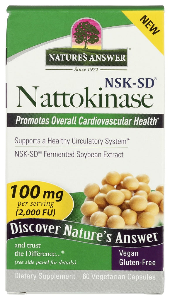 NATURE'S ANSWER: Nattokinese 100mg 2000fu, 60 cp