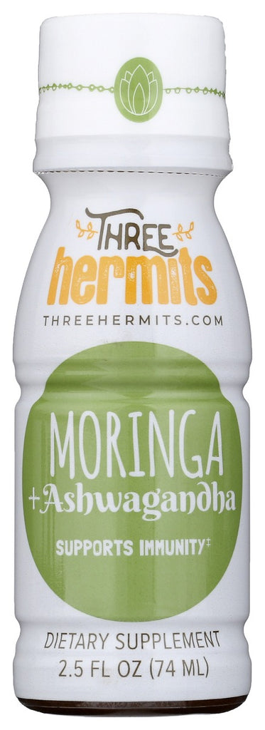 THREE HERMITS: Shot Moringa Ashwagandha, 2.5 fo