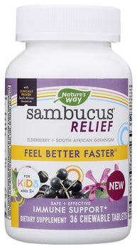 NATURE'S WAY: Kids Sambucus Relief Chew, 36 ea