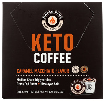 RAPID FIRE: Coffee Pods Caramel Macch, 1 ea