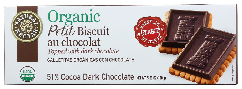 NATURAL NECTAR: Biscuit Petit Dark Choco, 5.29 oz