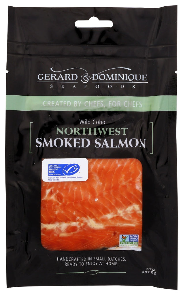 GERARD & DOMINIQUE: Smoked Wild Coho Trad, 4 oz