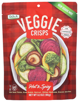 DJ&A: Crisps Veggie Hot N Spicy, 3.17 oz