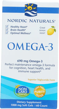 NORDIC NATURALS: Omega 3 Lemon, 60 sg