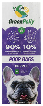 BIOBAG: Bags Unscntd Poop Purple, 45 bg